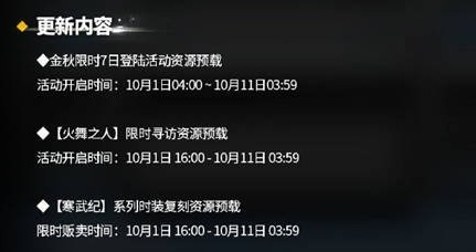 明日方舟9月30日有哪些更新？火舞之人、寒武纪资源预载